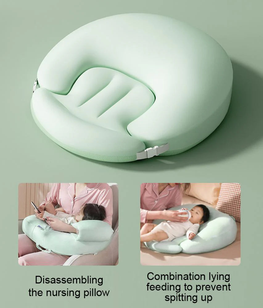 Ergonomic Baby Nursing Pillow โ Angled Feeding Cushion with Anti-Reflux Support