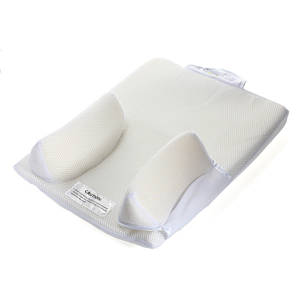 baby anti roll pillow in white background