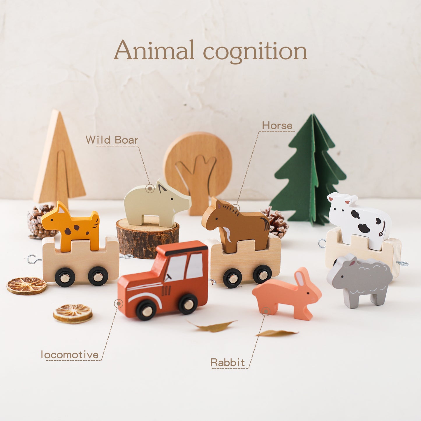 Early Education Baby Puzzle Toys - Building Blocks, Small Cars, Animal Farms, Multi-Functional Hands-On Brain Development Set