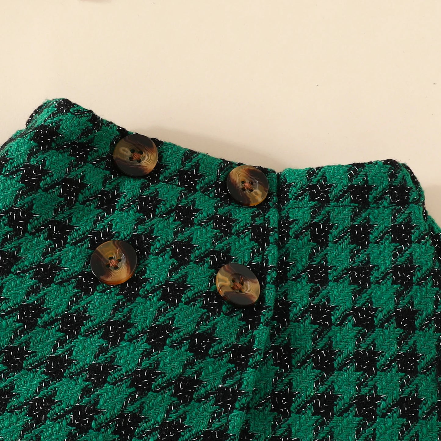 Baby Girl Outfit Set - Knit Long Sleeve Top, Plaid Skirt, and Hat (6M-3Y)