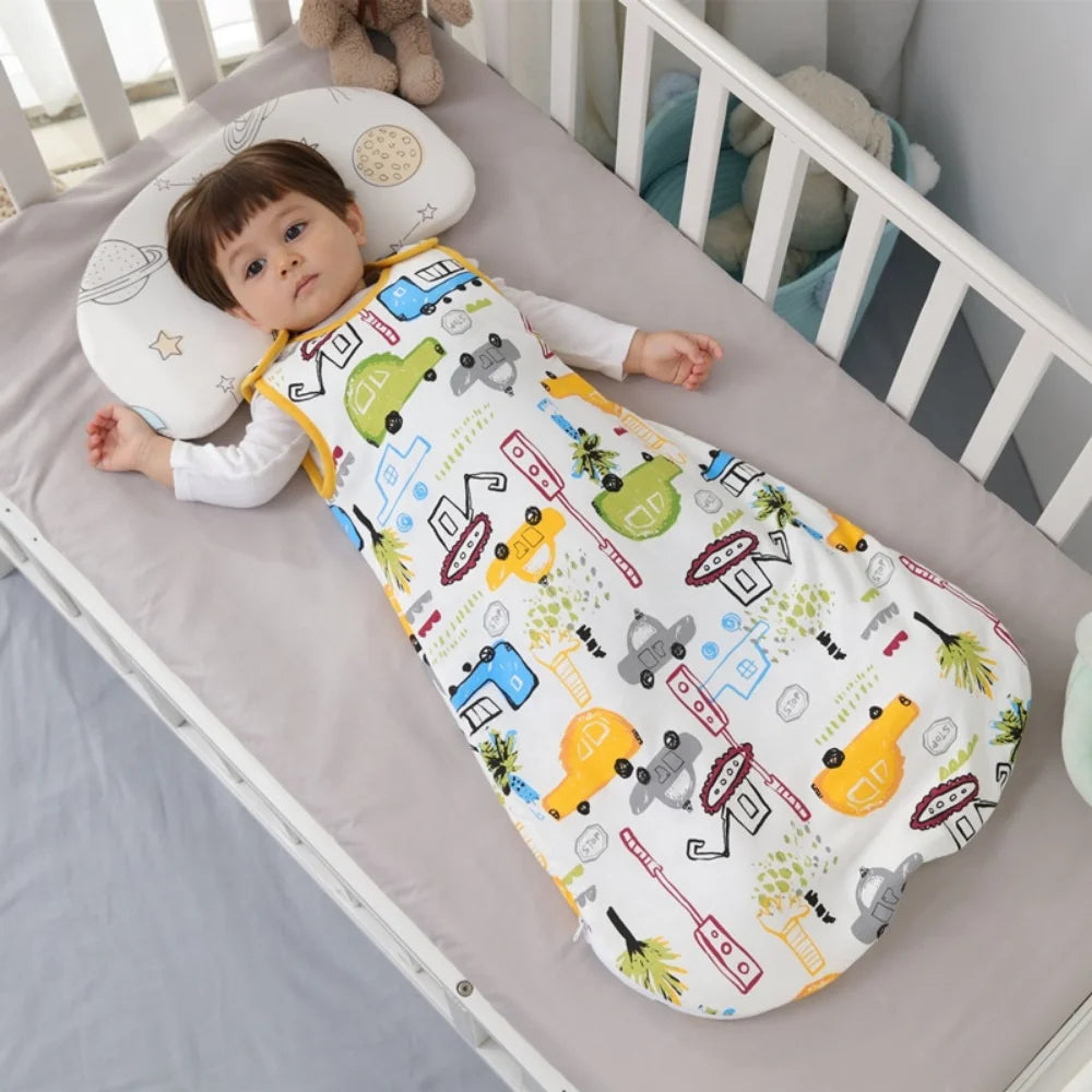 Baby Cotton Padded Sleeping Bag Anti-Kick Swaddle Vest Soft & Secure Sleep Sack