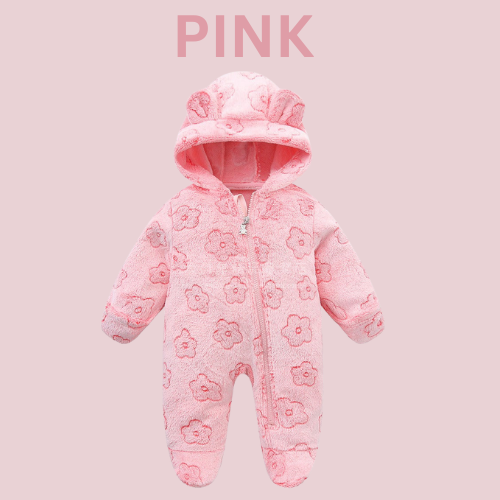 Baby Cartoon Hooded Jumpsuit - Cozy Crawling Suit for Infants