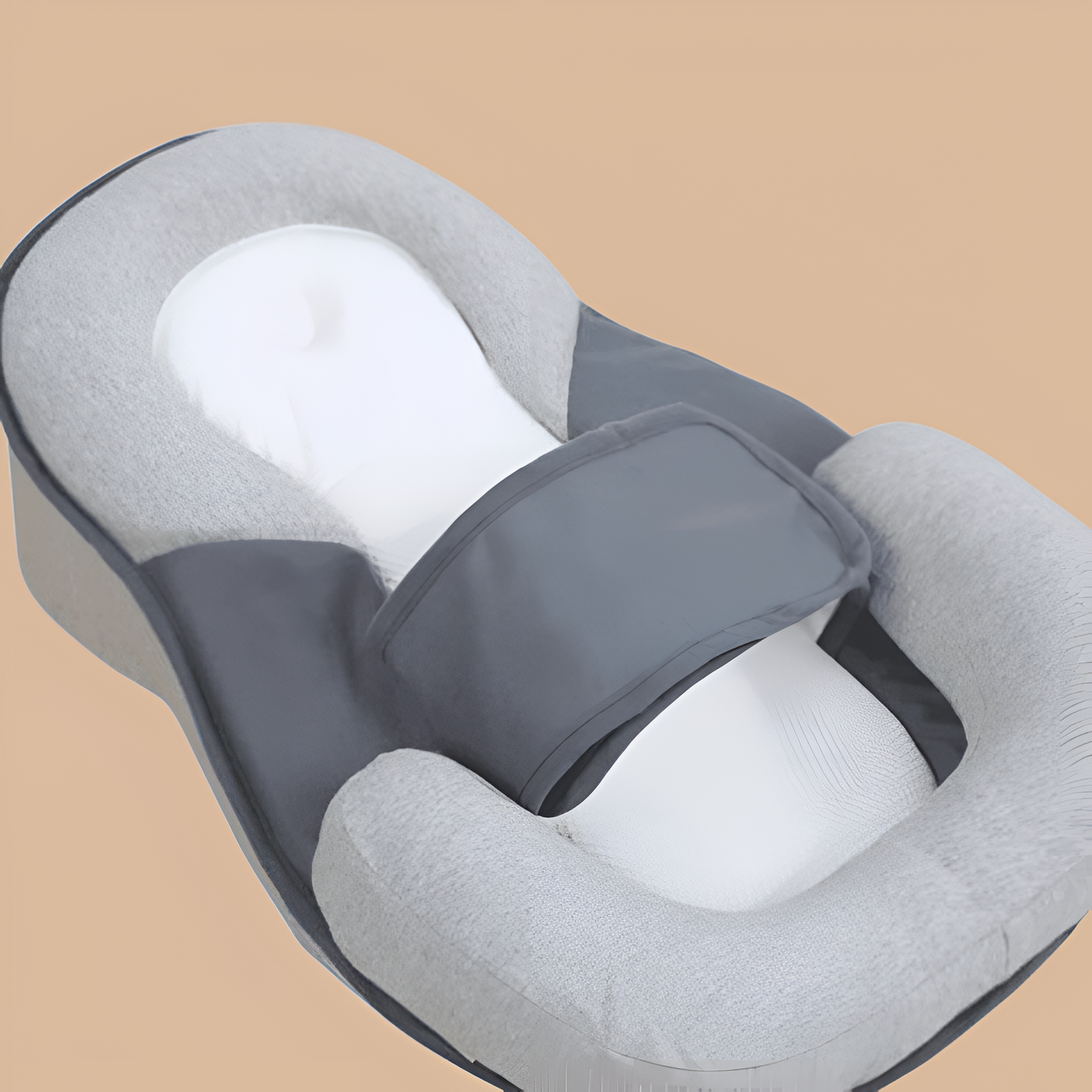 The bed in a horizontal position