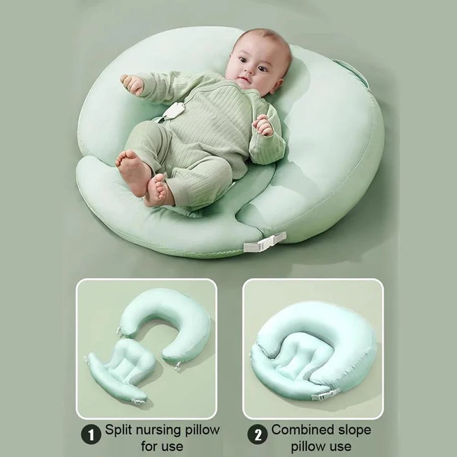 Ergonomic Baby Nursing Pillow – Angled Feeding Cushion with Anti-Reflux Support